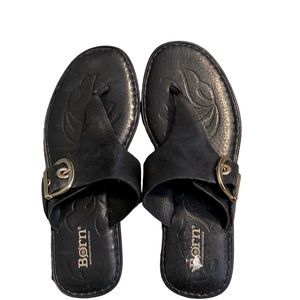 Born handcrafted black 7.5 size slip ons